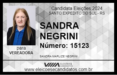 Candidato SANDRA NEGRINI 2024 - SANTO EXPEDITO DO SUL - Eleições