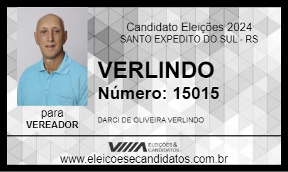 Candidato VERLINDO 2024 - SANTO EXPEDITO DO SUL - Eleições