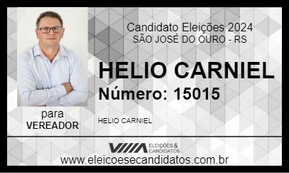 Candidato HELIO CARNIEL 2024 - SÃO JOSÉ DO OURO - Eleições