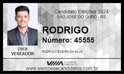 Candidato RODRIGO 2024 - SÃO JOSÉ DO OURO - Eleições