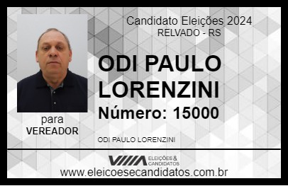 Candidato ODI PAULO LORENZINI 2024 - RELVADO - Eleições