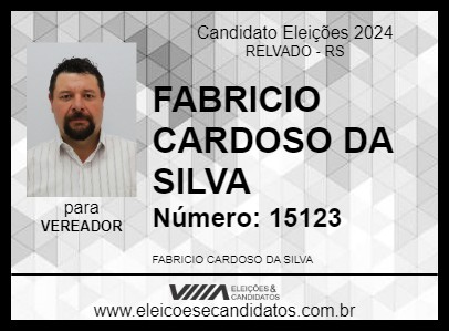 Candidato FABRICIO CARDOSO DA SILVA 2024 - RELVADO - Eleições