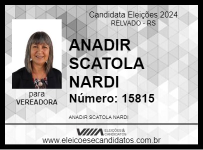 Candidato ANADIR SCATOLA NARDI 2024 - RELVADO - Eleições