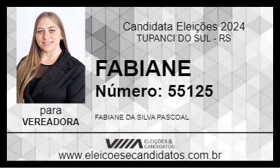 Candidato FABIANE 2024 - TUPANCI DO SUL - Eleições