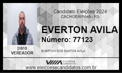 Candidato EVERTON AVILA 2024 - CACHOEIRINHA - Eleições