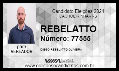 Candidato REBELATTO 2024 - CACHOEIRINHA - Eleições