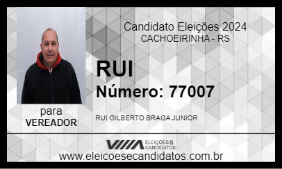 Candidato RUI 2024 - CACHOEIRINHA - Eleições