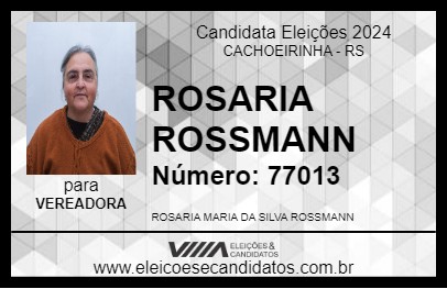 Candidato ROSARIA ROSSMANN 2024 - CACHOEIRINHA - Eleições