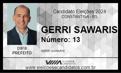 Candidato GERRI SAWARIS 2024 - CONSTANTINA - Eleições