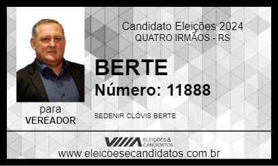 Candidato BERTE 2024 - QUATRO IRMÃOS - Eleições