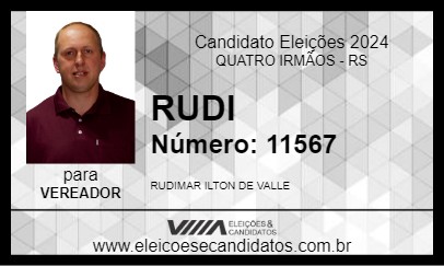 Candidato RUDI 2024 - QUATRO IRMÃOS - Eleições