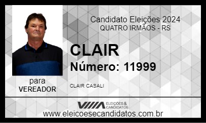 Candidato CLAIR 2024 - QUATRO IRMÃOS - Eleições