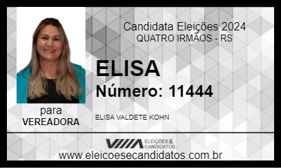 Candidato ELISA 2024 - QUATRO IRMÃOS - Eleições