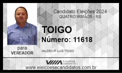 Candidato TOIGO 2024 - QUATRO IRMÃOS - Eleições