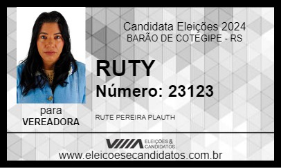 Candidato RUTY 2024 - BARÃO DE COTEGIPE - Eleições