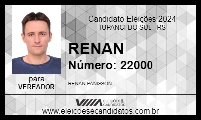 Candidato RENAN 2024 - TUPANCI DO SUL - Eleições