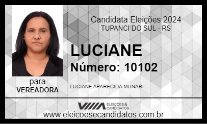 Candidato LUCIANE 2024 - TUPANCI DO SUL - Eleições