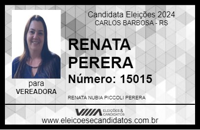 Candidato RENATA PERERA 2024 - CARLOS BARBOSA - Eleições