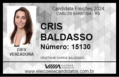 Candidato CRIS BALDASSO 2024 - CARLOS BARBOSA - Eleições