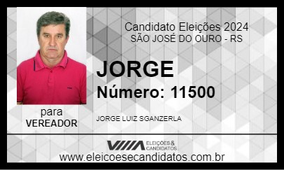 Candidato JORGE 2024 - SÃO JOSÉ DO OURO - Eleições