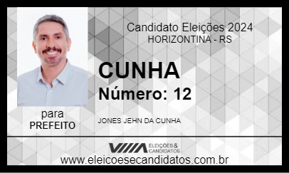 Candidato CUNHA 2024 - HORIZONTINA - Eleições