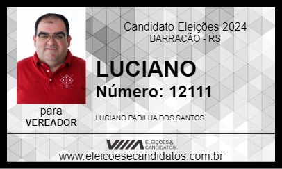 Candidato LUCIANO 2024 - BARRACÃO - Eleições