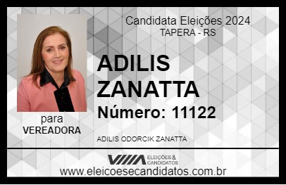 Candidato ADILIS ZANATTA 2024 - TAPERA - Eleições