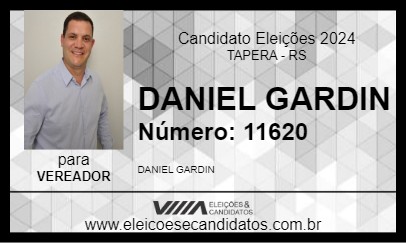 Candidato DANIEL GARDIN 2024 - TAPERA - Eleições