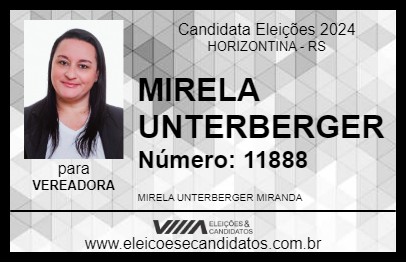 Candidato MIRELA UNTERBERGER 2024 - HORIZONTINA - Eleições