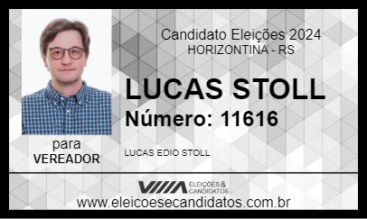 Candidato LUCAS STOLL 2024 - HORIZONTINA - Eleições