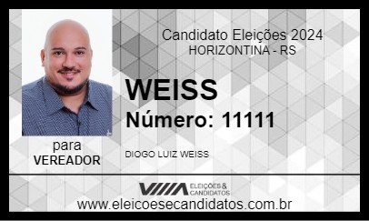 Candidato WEISS 2024 - HORIZONTINA - Eleições