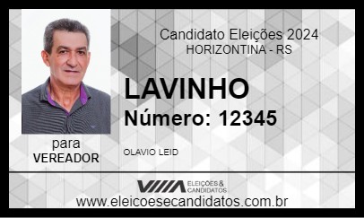 Candidato LAVINHO 2024 - HORIZONTINA - Eleições