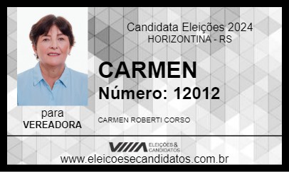 Candidato CARMEN 2024 - HORIZONTINA - Eleições