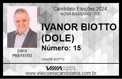 Candidato IVANOR BIOTTO (DOLE) 2024 - NOVA BASSANO - Eleições