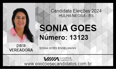 Candidato SONIA GOES 2024 - HULHA NEGRA - Eleições