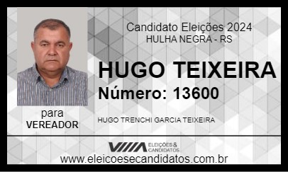 Candidato HUGO TEIXEIRA 2024 - HULHA NEGRA - Eleições