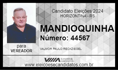 Candidato MANDIOQUINHA 2024 - HORIZONTINA - Eleições