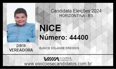 Candidato NICE 2024 - HORIZONTINA - Eleições