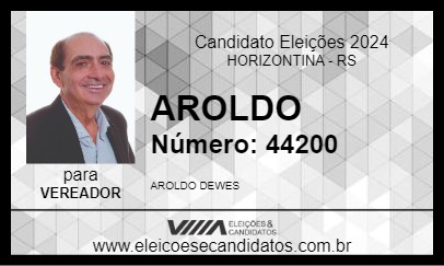 Candidato AROLDO 2024 - HORIZONTINA - Eleições