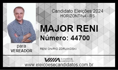 Candidato MAJOR RENI 2024 - HORIZONTINA - Eleições