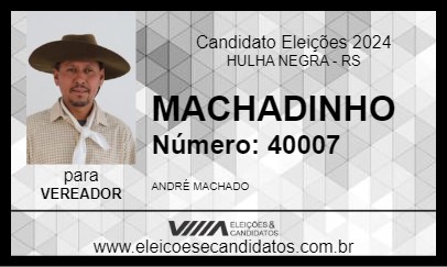 Candidato MACHADINHO 2024 - HULHA NEGRA - Eleições