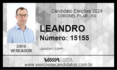 Candidato LEANDRO 2024 - CORONEL PILAR - Eleições