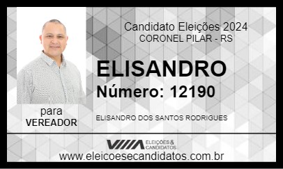 Candidato ELISANDRO 2024 - CORONEL PILAR - Eleições