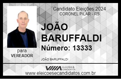 Candidato JOÃO BARUFFALDI 2024 - CORONEL PILAR - Eleições