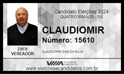 Candidato CLAUDIOMIR 2024 - QUATRO IRMÃOS - Eleições