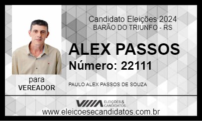 Candidato ALEX PASSOS 2024 - BARÃO DO TRIUNFO - Eleições