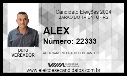 Candidato ALEX 2024 - BARÃO DO TRIUNFO - Eleições