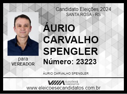 Candidato ÁURIO CARVALHO SPENGLER 2024 - SANTA ROSA - Eleições