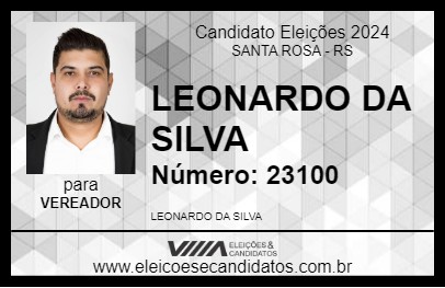 Candidato LEONARDO DA SILVA 2024 - SANTA ROSA - Eleições