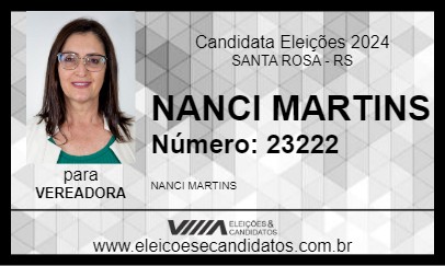 Candidato NANCI MARTINS 2024 - SANTA ROSA - Eleições